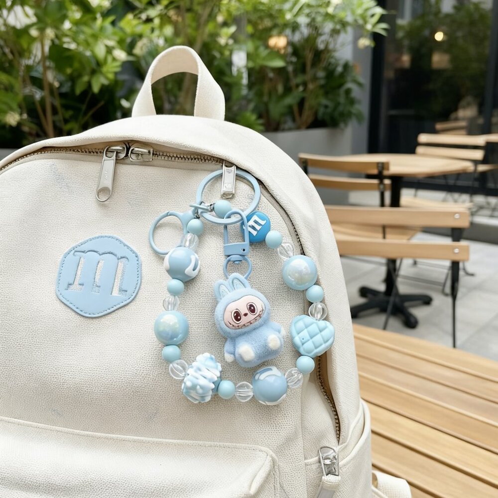 Cute Labubu keychain - blue